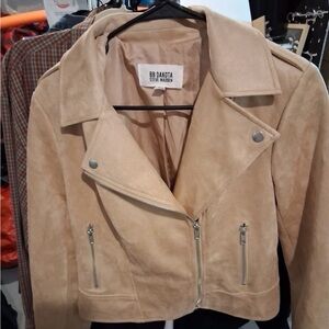 BB Dakota Women's Beige Faux Suede Jacket